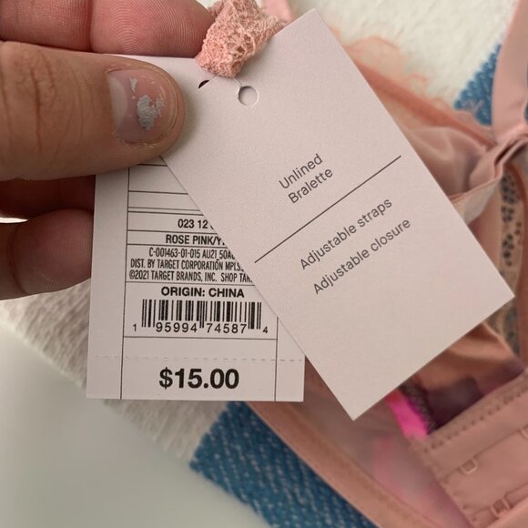 NWT Floral Unlined Bralette - Auden - Picture 5 of 7